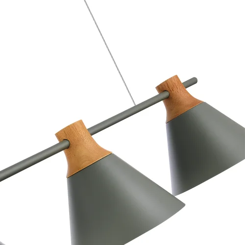 Светильник подвесной Modica SLE125113-03 Evoluce серый 3 лампы, основание серое в стиле скандинавский  фото 4